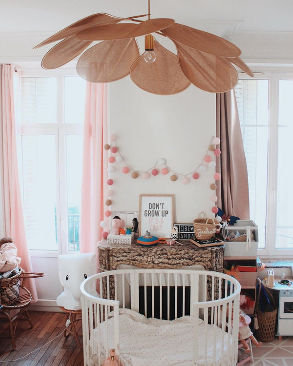 petal fabric pendant light gold metal for dining room bedroom