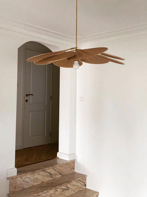 petal fabric pendant light gold metal for dining room bedroom