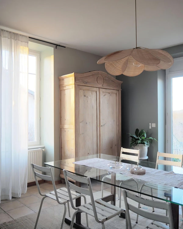 petal fabric pendant light gold metal for dining room bedroom