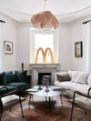 petal fabric pendant light gold metal for dining room bedroom