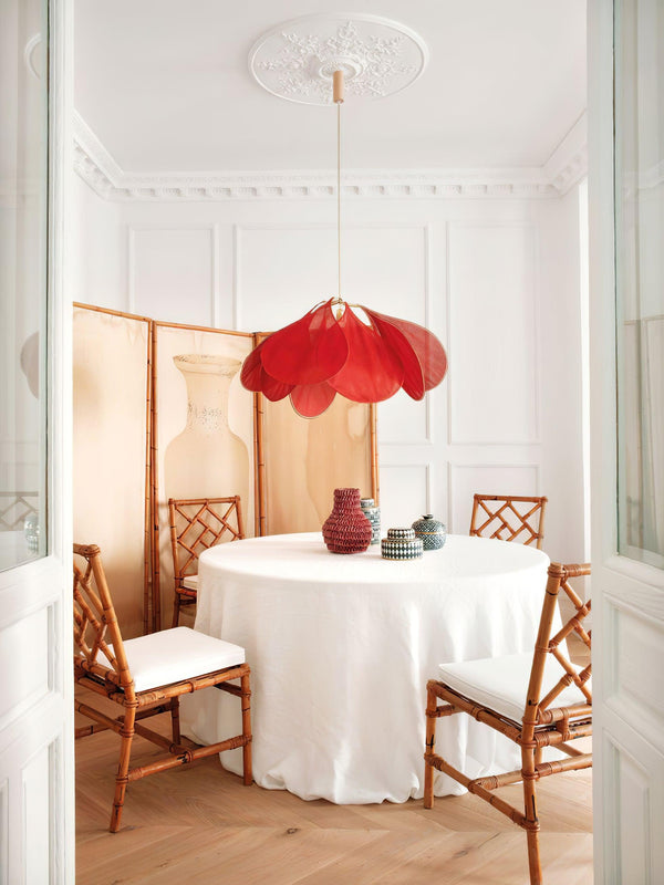 petal fabric pendant light gold metal for dining room bedroom