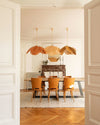 petal fabric pendant light gold metal for dining room bedroom