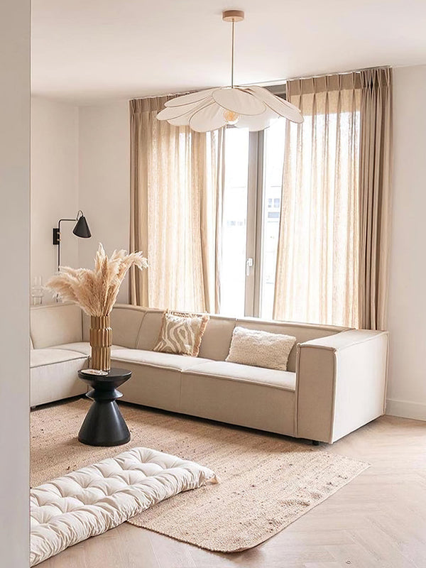petal fabric pendant light gold metal for dining room bedroom