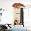 petal fabric pendant light gold metal for dining room bedroom