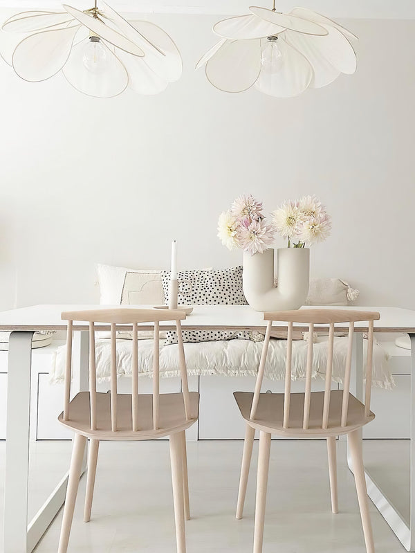 petal fabric pendant light gold metal for dining room bedroom
