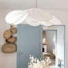 petal fabric pendant light gold metal for dining room bedroom