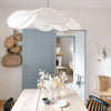 petal fabric pendant light gold metal for dining room bedroom