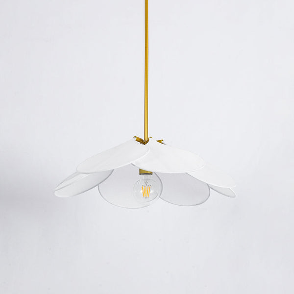petal fabric pendant light gold metal for dining room bedroom