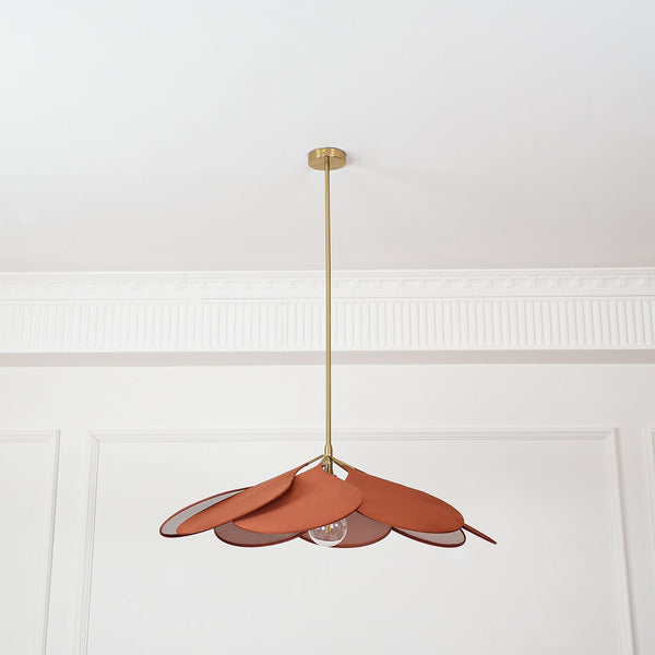 petal fabric pendant light gold metal for dining room bedroom