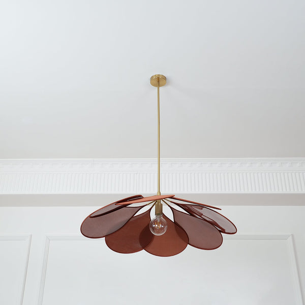 petal fabric pendant light gold metal for dining room bedroom