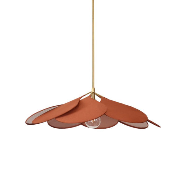 petal fabric pendant light gold metal for dining room bedroom