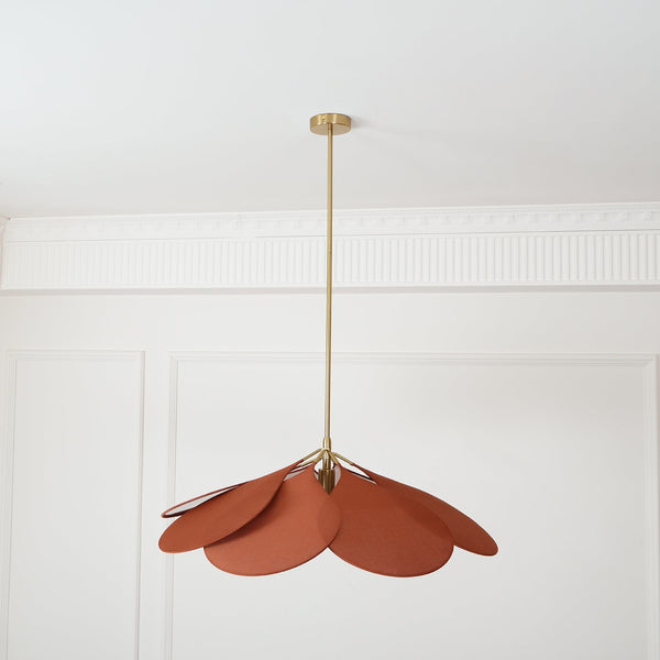 petal fabric pendant light gold metal for dining room bedroom