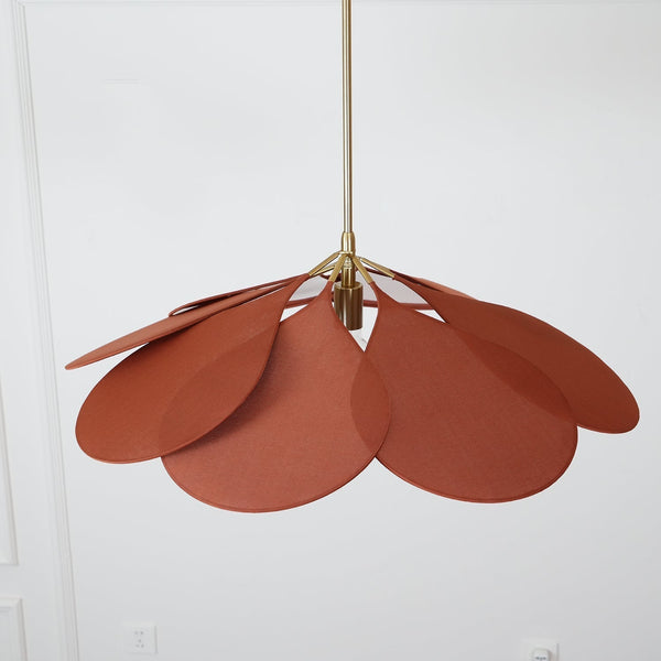 petal fabric pendant light gold metal for dining room bedroom