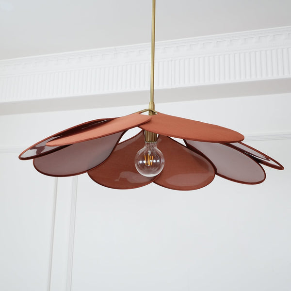 petal fabric pendant light gold metal for dining room bedroom