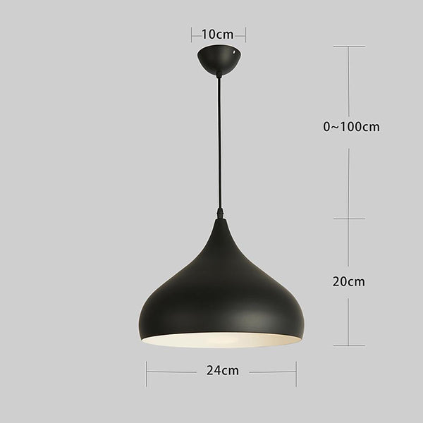 9 Inch Led Halogen Incandescent Metal Dome Bowl 1 Light Pendant Downlight Lighting