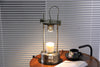 polished stainless steel aroma table lamp