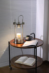 polished stainless steel aroma table lamp