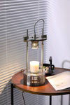polished stainless steel aroma table lamp