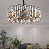Postmodern Minimalist Living Room Crystal Chandelier With Three Color Led