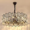 Postmodern Minimalist Living Room Crystal Chandelier With Three Color Led