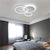 3 Layers Led Modern Circle Flush Mount Light 3 Color Dimmable 26X20