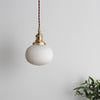 Art Deco Porcelain Pendant Light with Brass Fittings for Kitchen Island and Dining Room