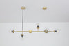 Orb Glass Pendant Light with Brass Accents for Dining Room and Kitchen Island