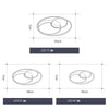 Modern Led Three Circle Ceiling Light Round Flush Mount Lighting Fixture