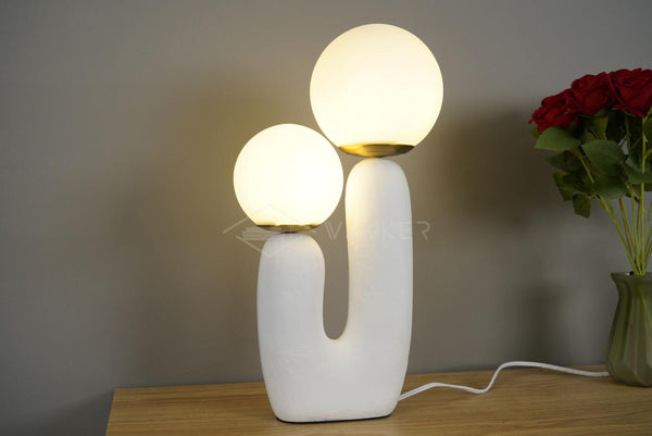 resin glass table lamp bedside living rm