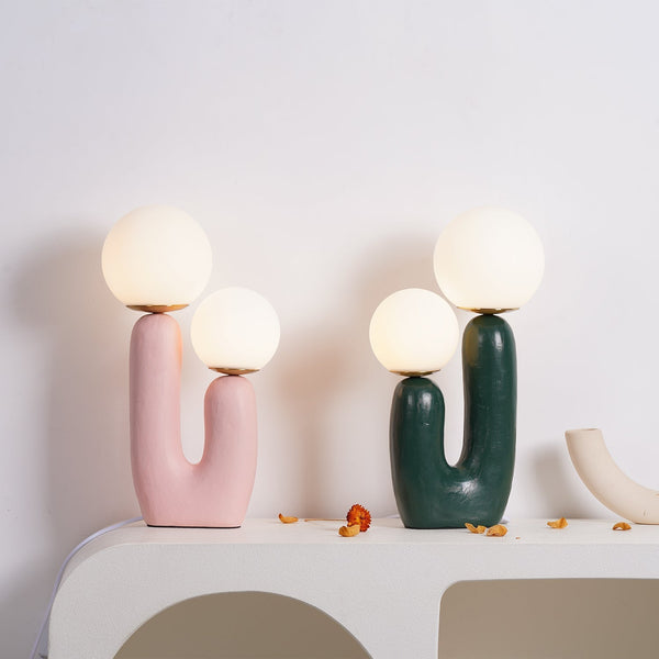 resin glass table lamp bedside living rm