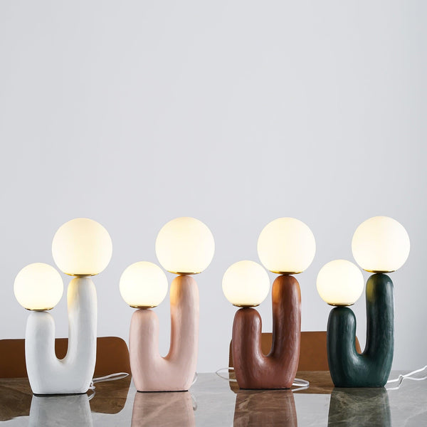 resin glass table lamp bedside living rm