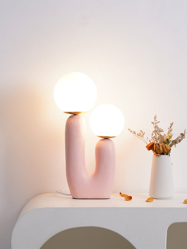 resin glass table lamp bedside living rm