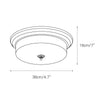 retro bronze crystal glass dome flush mount ceiling light