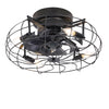 Retro Cage Industrial Remote Control Timing Three Speed Regulation Ceiling Fan Lamp