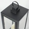 Retro Wrought Iron Glass Candle Holder Outdoor Windproof Portable Lamp