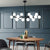 Modern Gold Kitchen Island Light 16 Light Linear Iron Global Glass Ceiling Lights Fixture 48W 110V Hardwired Indoor