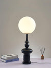 roman column table lamp black resin white glass for bedroom living room