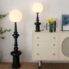 roman column table lamp black resin white glass for bedroom living room