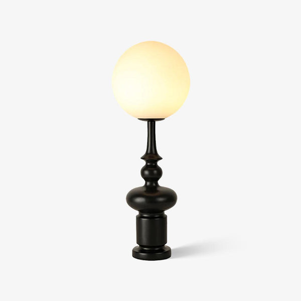 roman column table lamp black resin white glass for bedroom living room
