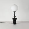 roman column table lamp black resin white glass for bedroom living room