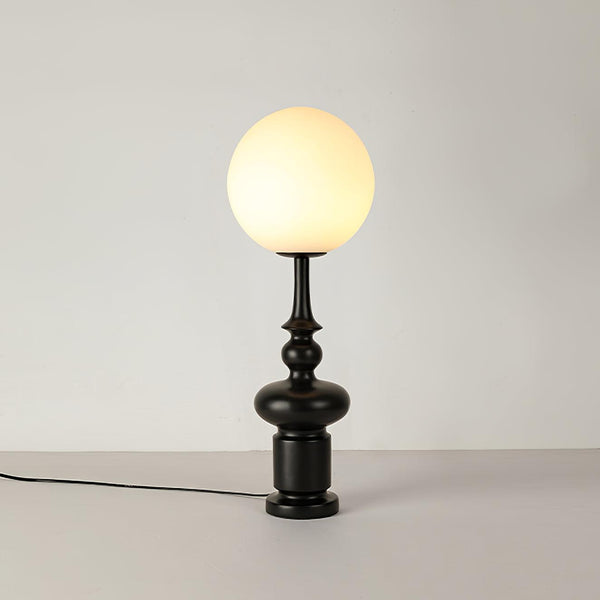 roman column table lamp black resin white glass for bedroom living room