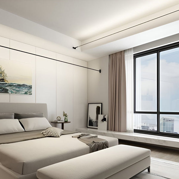 Rotatable Skyline Linear Led Lights Slim Steel Line Ceiling Light