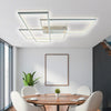 Overlapping Rectangles Aluminum Geometric Style Flush Mount Lighting Led Ceiling Light