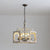 rustic distressed wood iron 8 light candle pendant lamp
