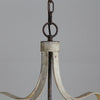 rustic distressed wood iron 8 light candle pendant lamp