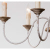 rustic old wood hand carved iron 6 light chandelier