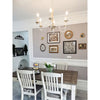 rustic old wood hand carved iron 6 light chandelier