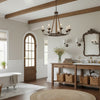 rustic rust iron hemp rope candle chandelier
