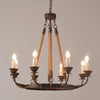 rustic rust iron hemp rope candle chandelier