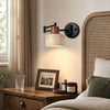 rustic travertine swing arm wall sconce bedroom
